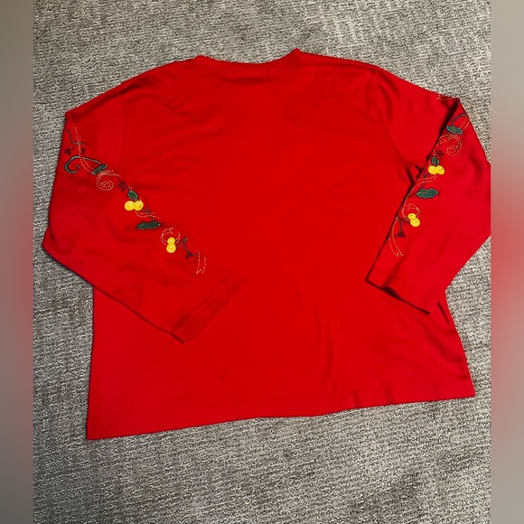 Vintage Studio joy Long Sleeve Christmas T-shirt Embroidered Detail Xl - Picture 8 of 8